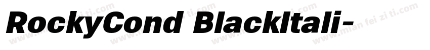 RockyCond BlackItali字体转换